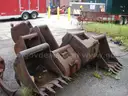 1 lot of miscellaneous buckets and attachments