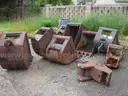 1 lot of miscellaneous buckets and attachments