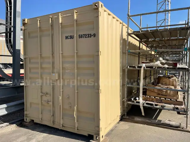 Storage Container, 40ft, w/ Scaffolding Contents, Qty 1