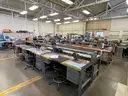 Industrial Woodtop Workstations, ULINE, w/ Chairs, Qty 18 Stations, Qty 27 Chairs