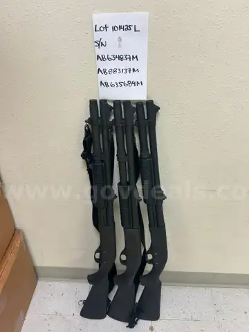 Quantity Three (3) Remington 870 Patrol / Tactical 12 Gauge Shotguns