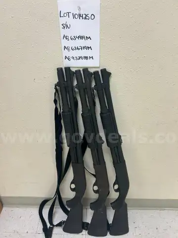 Quantity Three (3) Remington 870 Patrol / Tactical 12 Gauge Shotguns