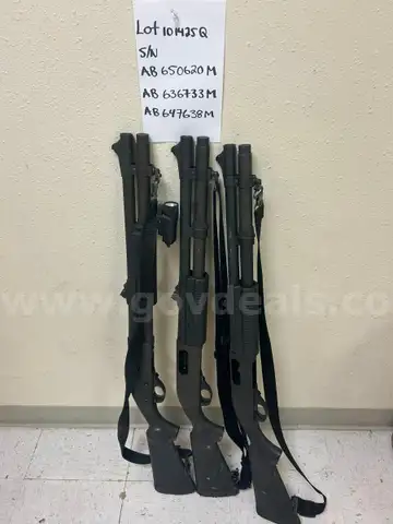 Quantity Three (3) Remington 870 Patrol / Tactical 12 Gauge Shotguns