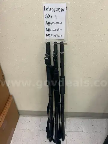 Quantity Three (3) Remington 870 Patrol / Tactical 12 Gauge Shotguns