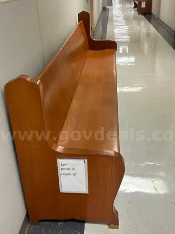 Used Church Pew, Quantity One (1), Ten (10) Feet Long&#x202F;