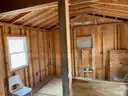 16&#x27; x 11&#x27; shed, painted blue with white trim