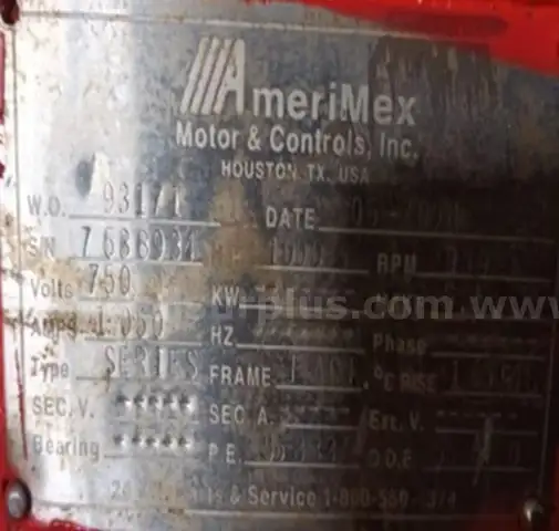 MOTOR-ELECTRIC, VARCO, 88585HTR