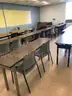 Used classroom tables and stackable chairs. (FR312)