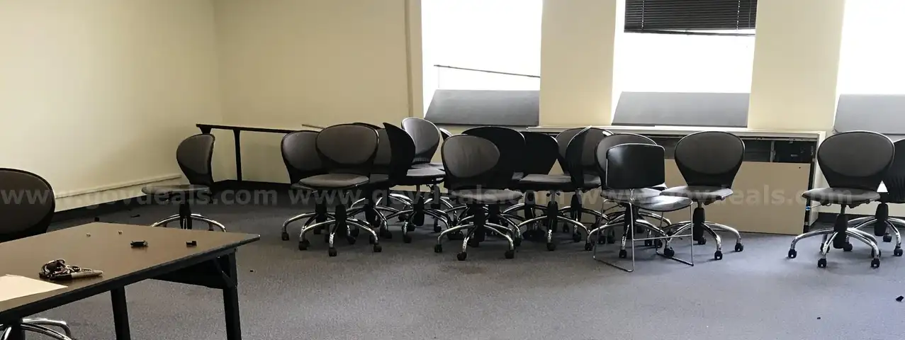 20 used rolling classroom chairs. (FR310)