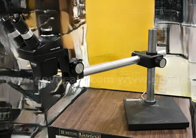 Used StereoZoom 4 microscope on boom stand.