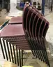 16 used maroon stackable chairs. (OP)