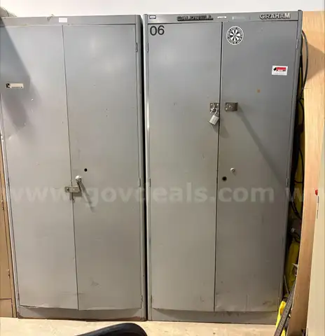 2 used double door cabinets. (FW)