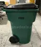 Used 95 gallon rolling trash bin with lid. (OP)