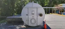 Heater Vessel, 8ft x 20ft x 10ft, w/ Condenser 7ft 8in x 30.5ft x 2ft, 1 Lot