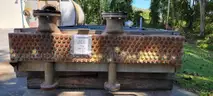 Heater Vessel, 8ft x 20ft x 10ft, w/ Condenser 7ft 8in x 30.5ft x 2ft, 1 Lot