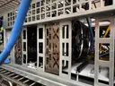 Bitcoin and Ethereum mining operation with backup generator power