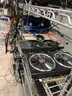 Bitcoin and Ethereum mining operation with backup generator power