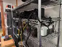 Bitcoin and Ethereum mining operation with backup generator power