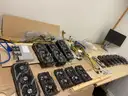 Bitcoin and Ethereum mining operation with backup generator power