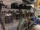 Bitcoin and Ethereum mining operation with backup generator power