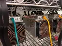 Bitcoin and Ethereum mining operation with backup generator power