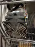 Bitcoin and Ethereum mining operation with backup generator power