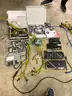 Bitcoin and Ethereum mining operation with backup generator power