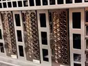 Bitcoin and Ethereum mining operation with backup generator power
