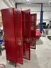 ONE SETS OF METAL LOCKERS 4 BAY HEAVY DUTY