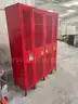 ONE SETS OF METAL LOCKERS 4 BAY HEAVY DUTY