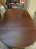 FINE DINING TABLE WITH 4 CAPTAIN VELVET CHAIRS
