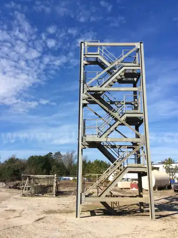 2 LARGE approx. 34&#x27;x12&#x27;6&#x22;x8&#x27; SOLID STEEL STAIR TOWERS