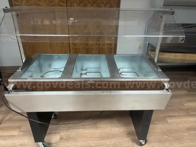 Eagle Group BPDHT3-120 Open Well Three Pan Electric Hot Food Table - 120V