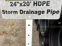 HDPE pipe (high-density polyethylene pipe), corrugated drainage pipe - 10pc Lot (24"dia x 20' long)