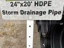 HDPE pipe (high-density polyethylene pipe), corrugated drainage pipe - 10pc Lot (24"dia x 20' long)