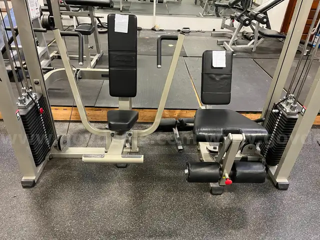 Lot 6 Seated Leg Curl and Chest Press Machine