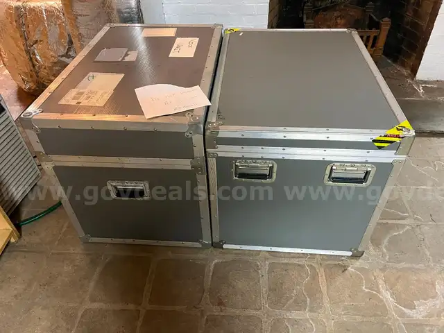 Lot of 2 Plastic/Composite Storage Boxes