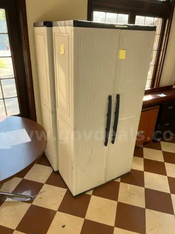 Lot of 2 Plastic Storage Cabinets
