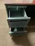 L-Shaped Metal Desk with Metal Topper and Metal Drawers