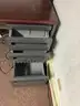 L-Shaped Metal Desk with Metal Topper and Metal Drawers