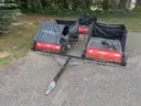 Set of 3 Connecting Parker Suburbanite (36&#x22;) 17 Cu Ft Commercial Lawn Sweepers w/ Mesh Bottom