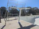 2 S.R. Smith Diving Boards Including Stands, Rails, Ladders, and All Equipment