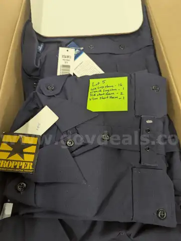 Lot 5 - Assorted Sizes of Long Sleeve and Short Sleeve BDU Shirts