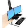 Ergotron WorkFit-S Dual Workstation with Worksurface and Keyboard Tray