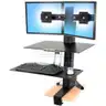 Ergotron WorkFit-S Dual Workstation with Worksurface and Keyboard Tray