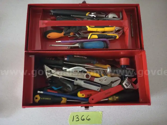 tool box with misc. tools