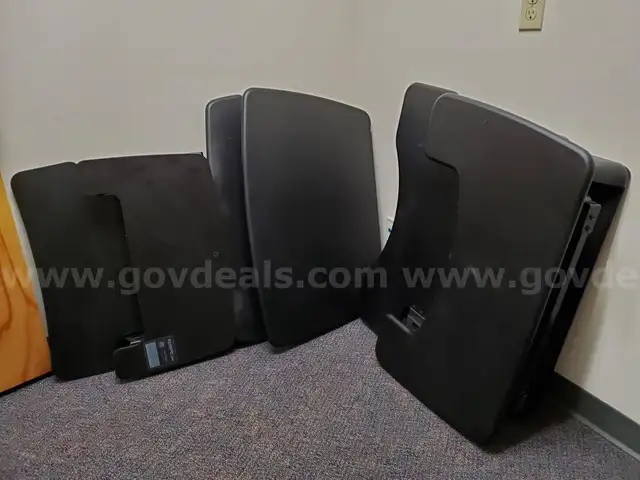 2 Varidesk and 1 Flexispot adjustable height, standing desktops