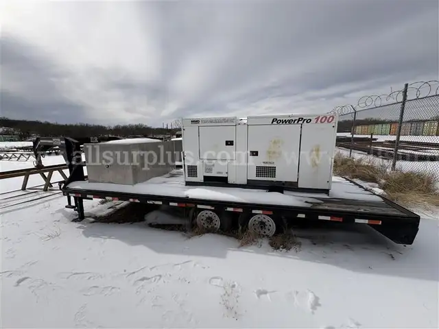 Diesel Generator Trailer, PowerPro 100, Gooseneck, 240/480V, 100kVA, 60Hz, 20' Long x 8' Wide, Qty 1