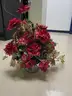 Flower Arrangement in Metal Basket