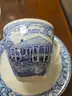 VINTAGE Old English Staffordshire imported Jefferson Davis Shrine, Biloxi MS Cup &#x26; Saucer